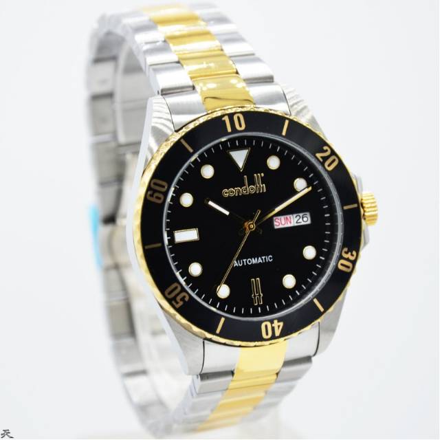 Jam Tangan Pria Condotti CN5054 Automatice Silver Rosegold Original Murah