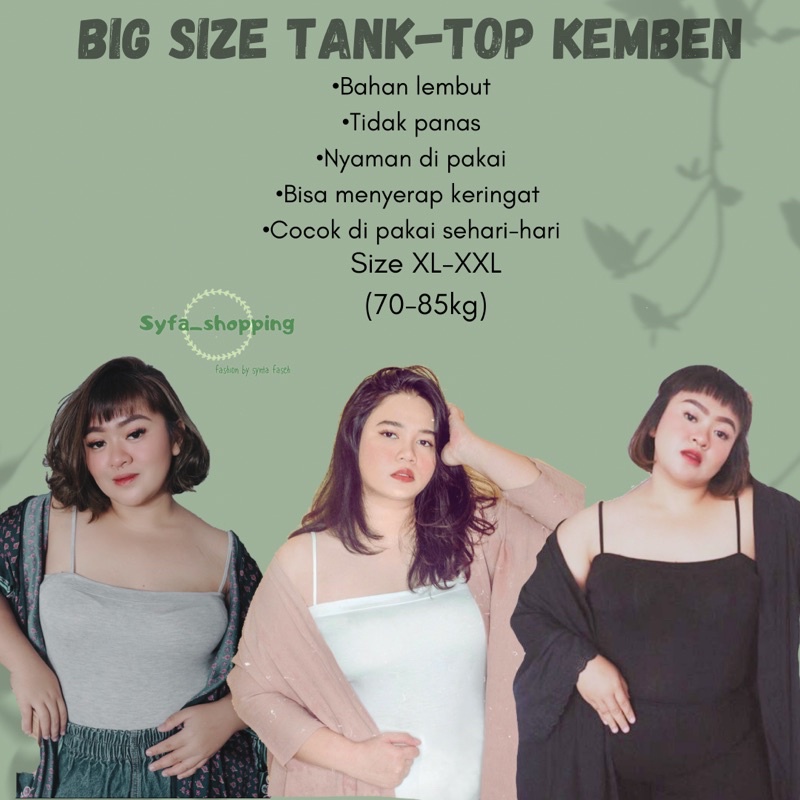 Big Size Tanktop Kemben/Tanktop Jumbo/Tanktop Tali kecil-4