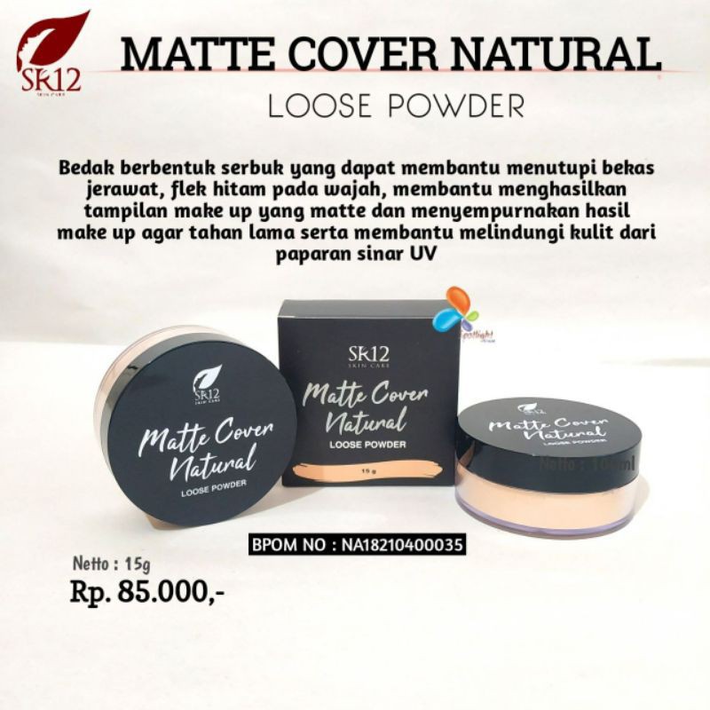 Ori Mate Cover Natural Loose Powder SR12 / Bedak tabur