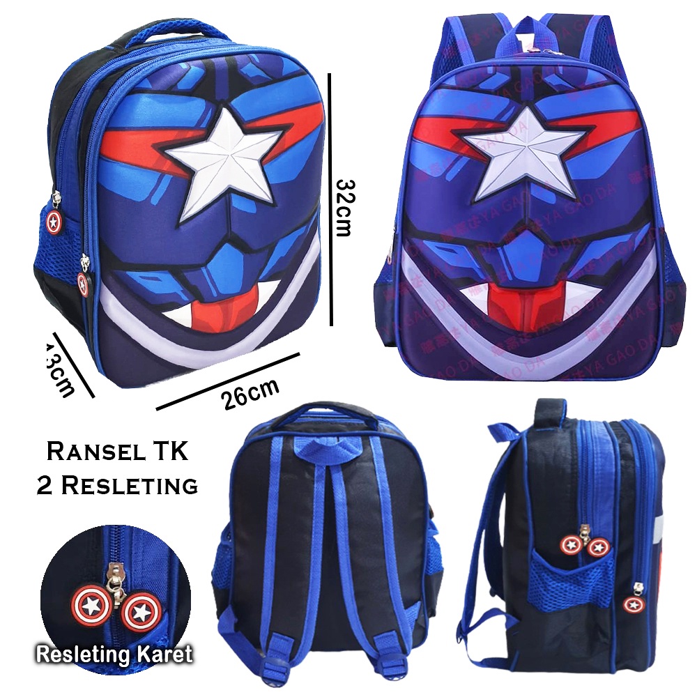 SALE PROMO 10.10 TAS Timbul TERMURAH Tas Ransel Anak Sekolah TK Laki Laki Motif 3D Timbul