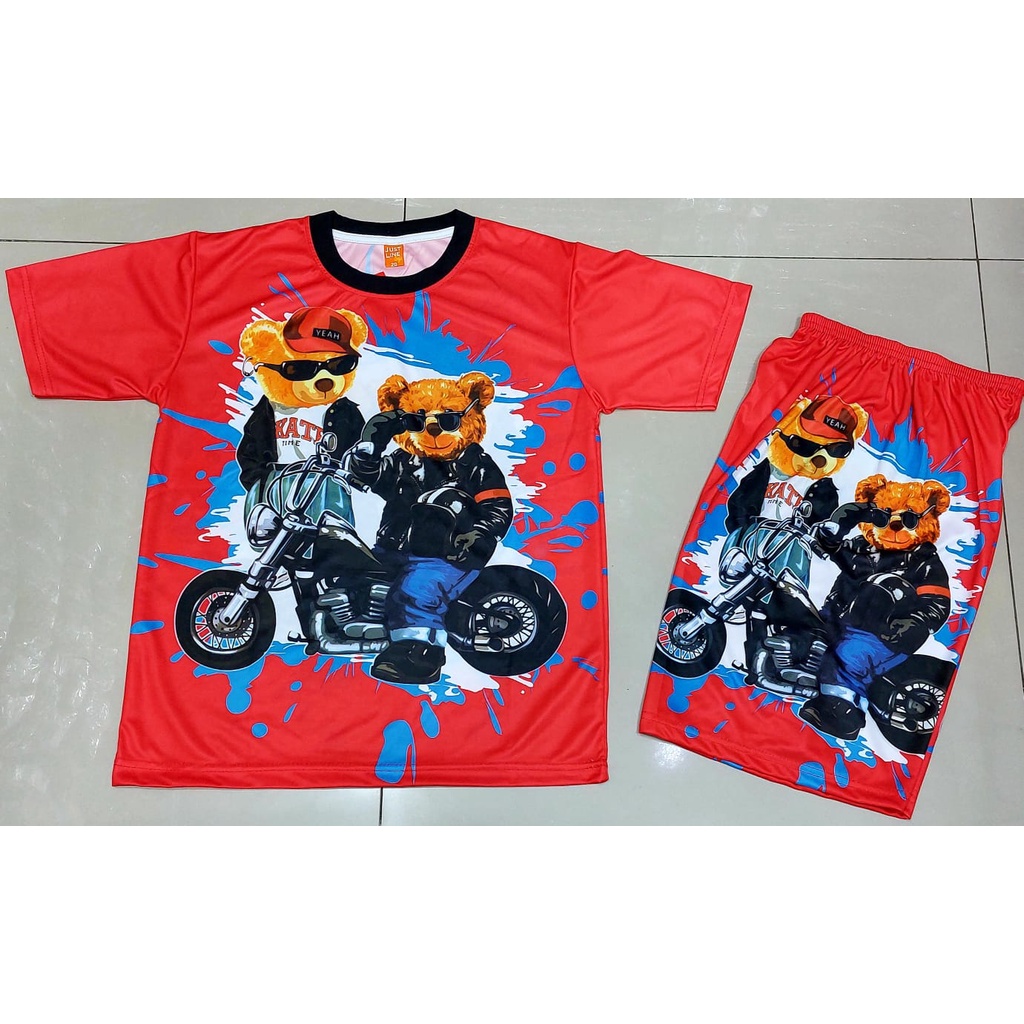 setelan anak laki laki rock&amp;roll baju anak keren full printing