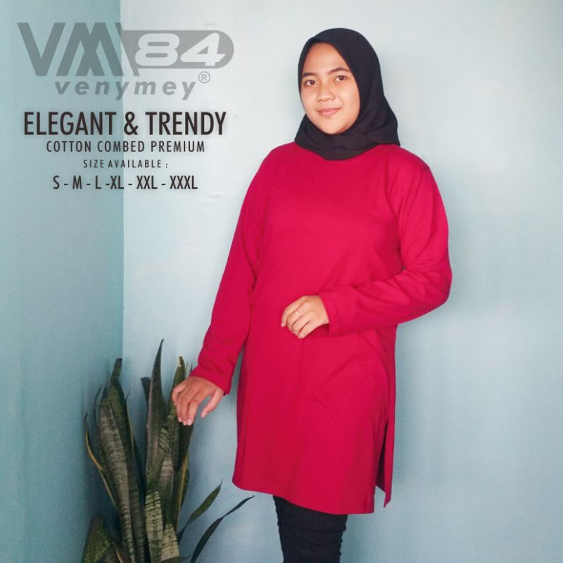 tunik oblong cotton combed 30s premium