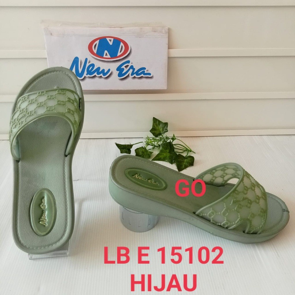 BB NEW ERA LB E 15102 Sandal Slop Plat Cewek Size 37-41