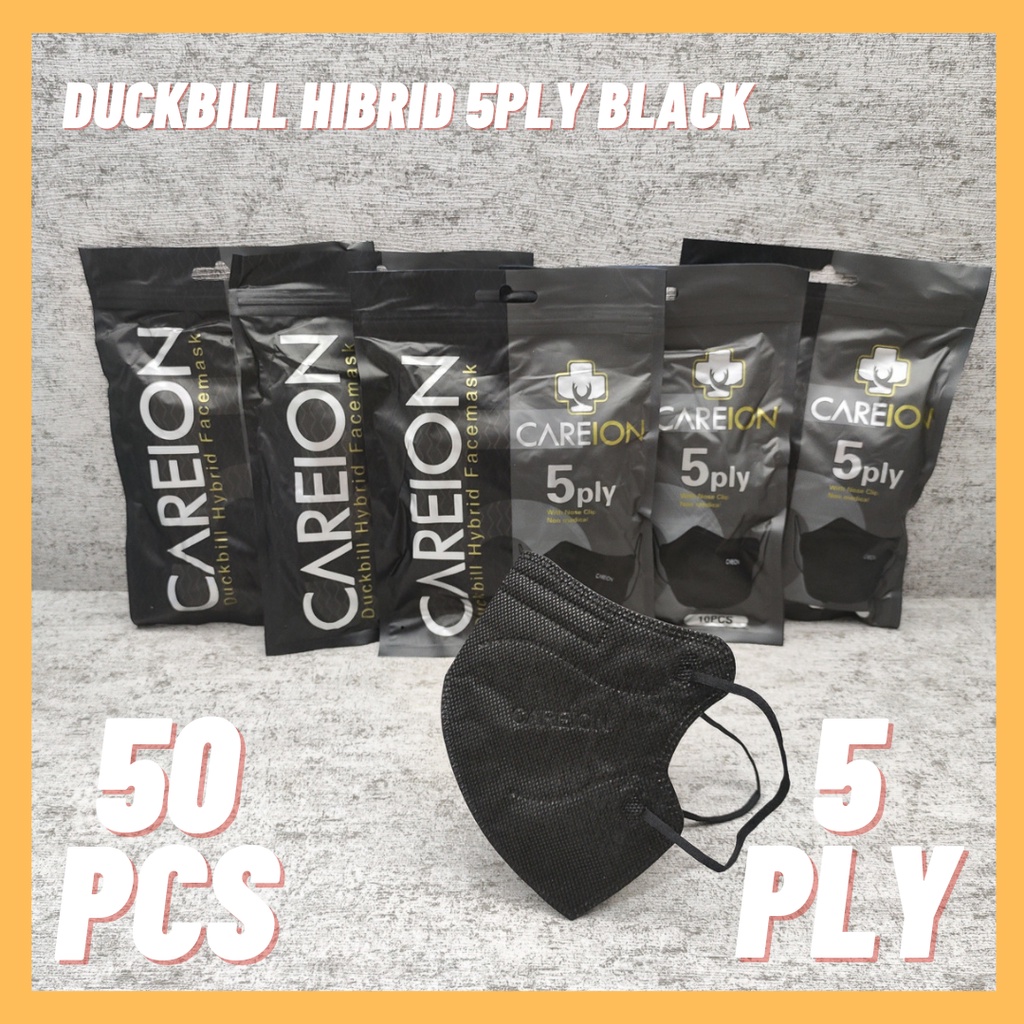 Masker Duckbill 5ply Careion Mix 5 warna isi 50pcs 5 ply