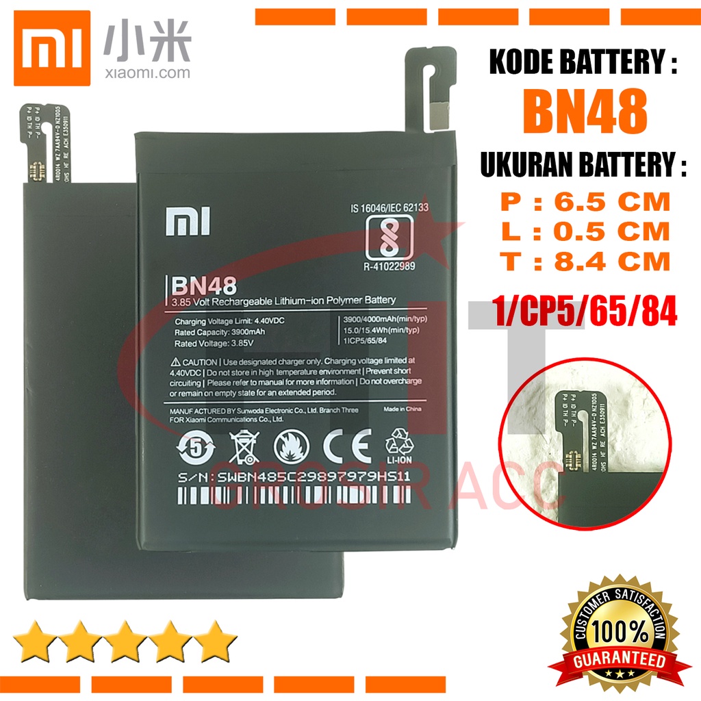 Baterai Battery Original BN48 Xiaomi Redmi Note 6 Pro