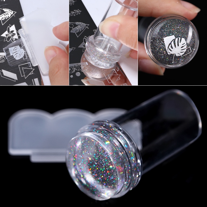 Set Stamper Kuku Bahan Silikon Untuk Nail Art