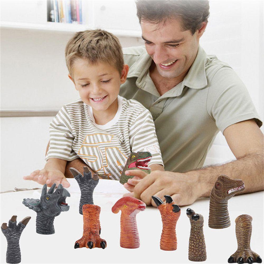 Quinton Dinosaurus Tangan Wayang Anak Lucu Bercerita Prop Bermain Peran Mainan Orang Tua Bercerita Alat Peraga Hand Toy Animal Head Gloves