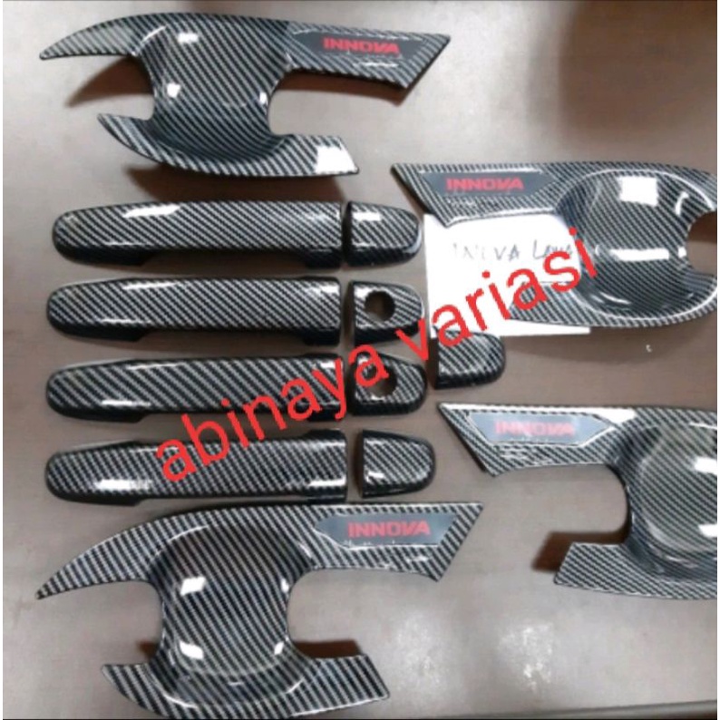 Paket Outer Handle Mobil Innova 2004-2012 carbon