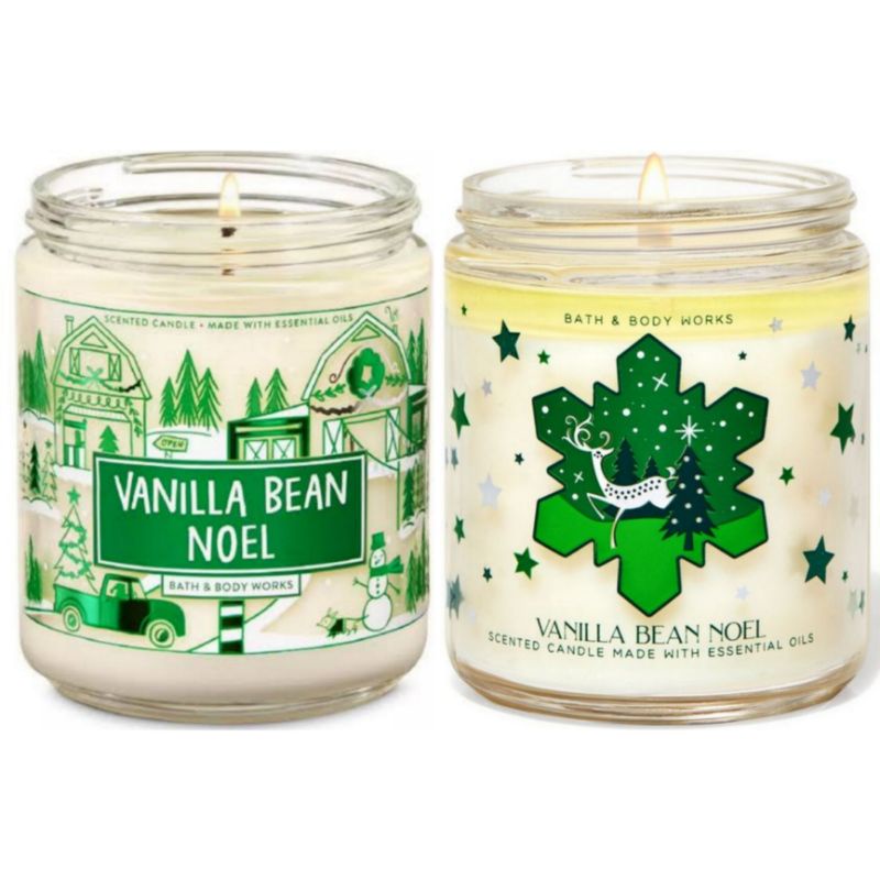 BATH AND BODY WORKS BBW VANILLA BEAN NOEL VBN WHITE SINGLE 1-WICK SCENTED CANDLE 198 G LILIN WANGI 1 SUMBU PENGHARUM RUANGAN vbn