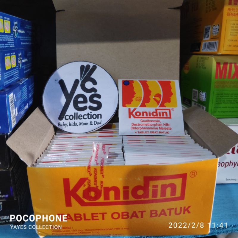 Konidin Obat Batuk 1 Strip 4 Tablet Konimex Pil anak Dewasa Meringankan Batuk