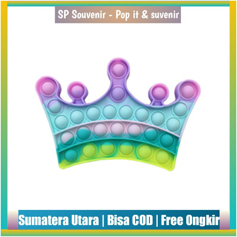 POP IT Piano & Mahkota Macaron | Popit makaron piano mahkota mainan anak-1