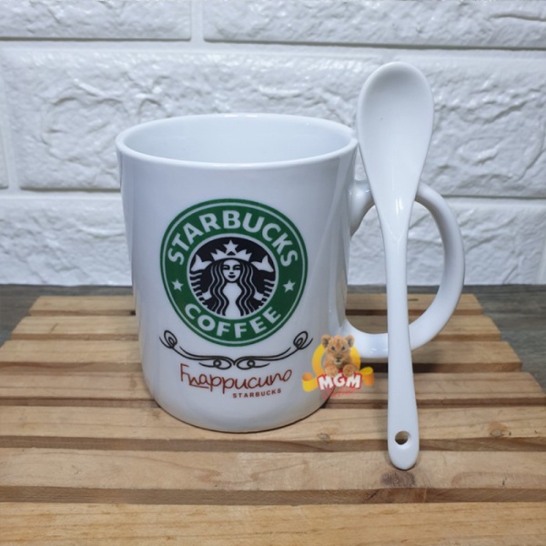 

Jual Gelas Starbucks Frappucino 330ml Keramik Mug Starbucks NK FREE Sendok Murah