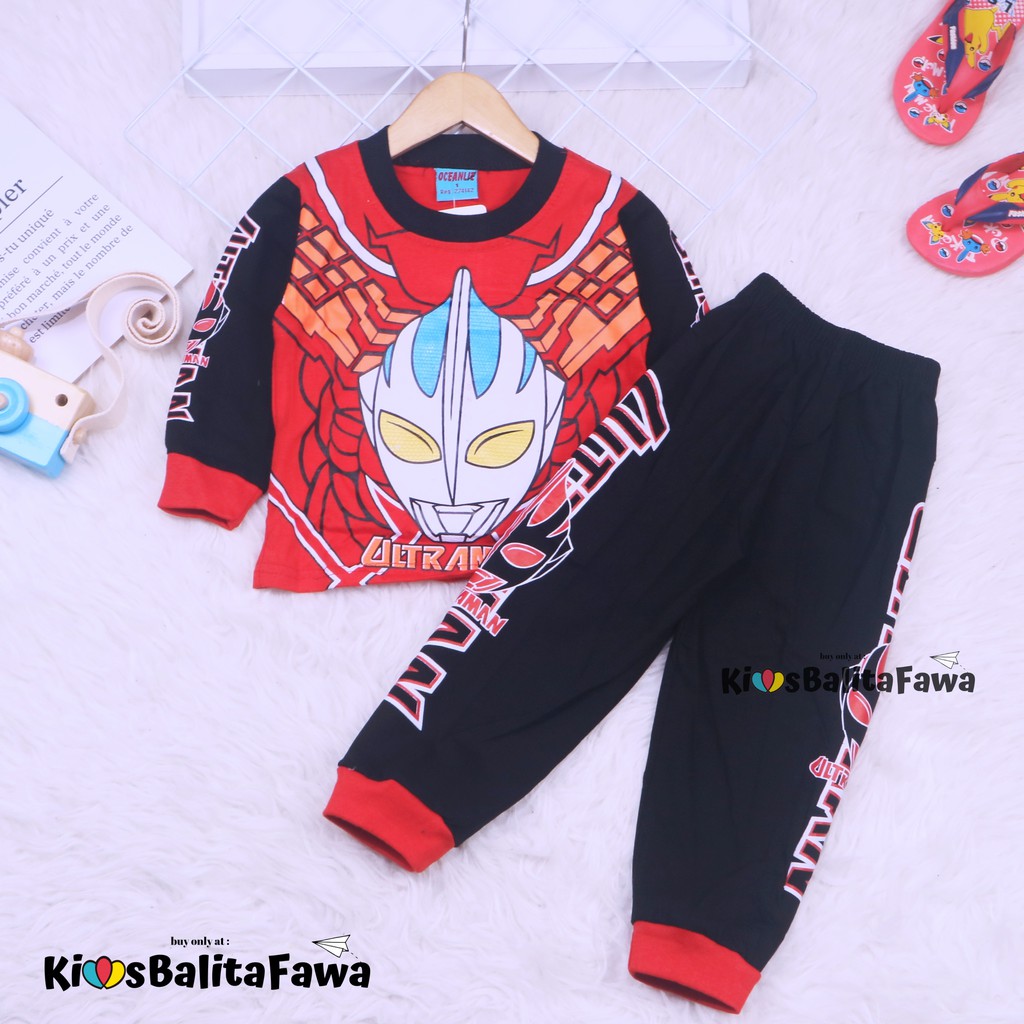 (EXPORT) Setelan Jojo Size 1-2 Tahun / Baju Tidur Premium Cotton Lengan Panjang Anak Laki Perempuan