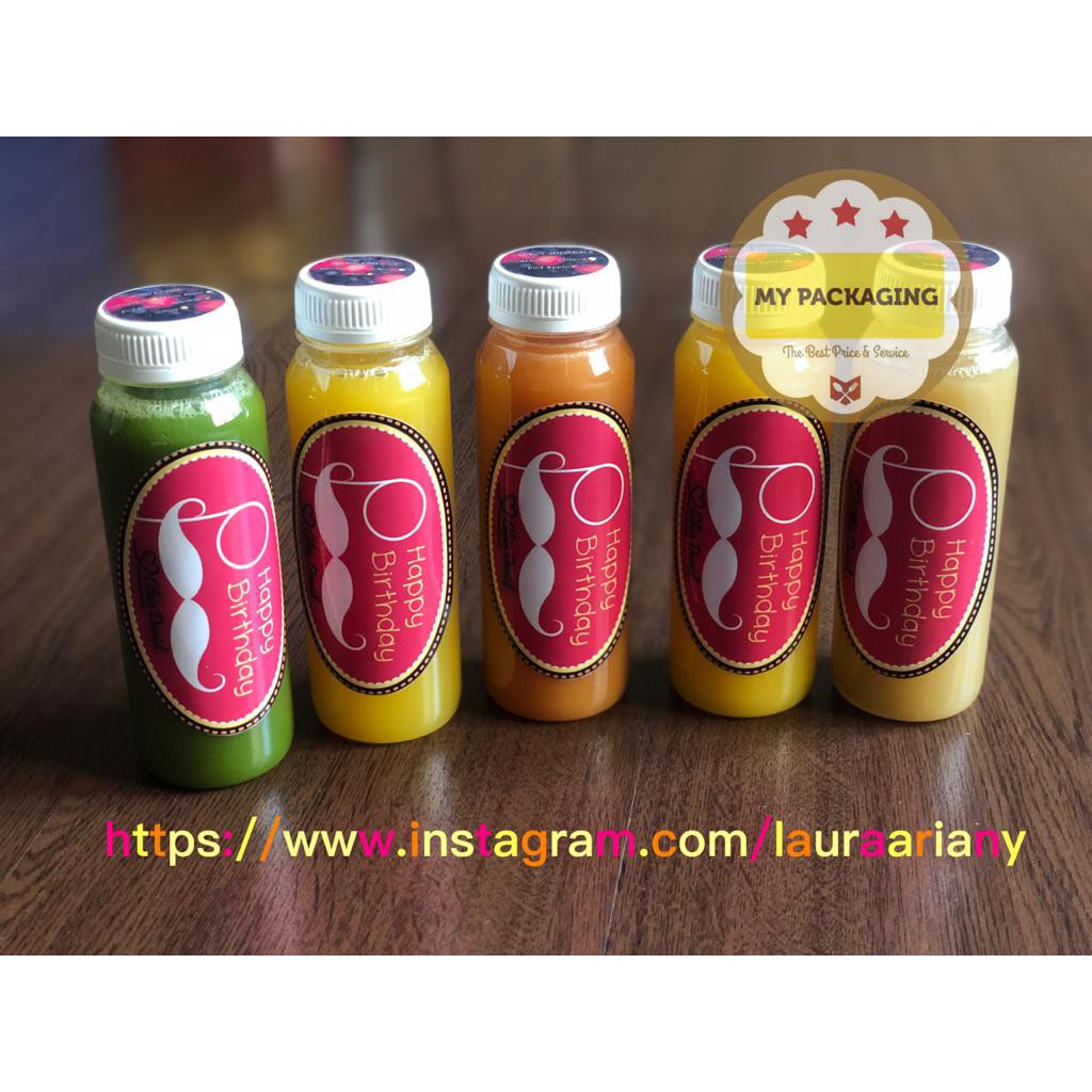 Botol plastik kale 250ml TEBAL + Tutup (harga per pack isi 10 botol)