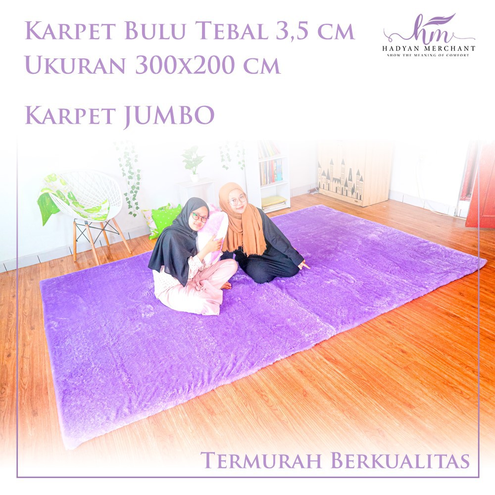 [jumbo Size] Karpet Bulu Tebal 3,5cm Ukuran 300x200cm Termurah Berkualitas