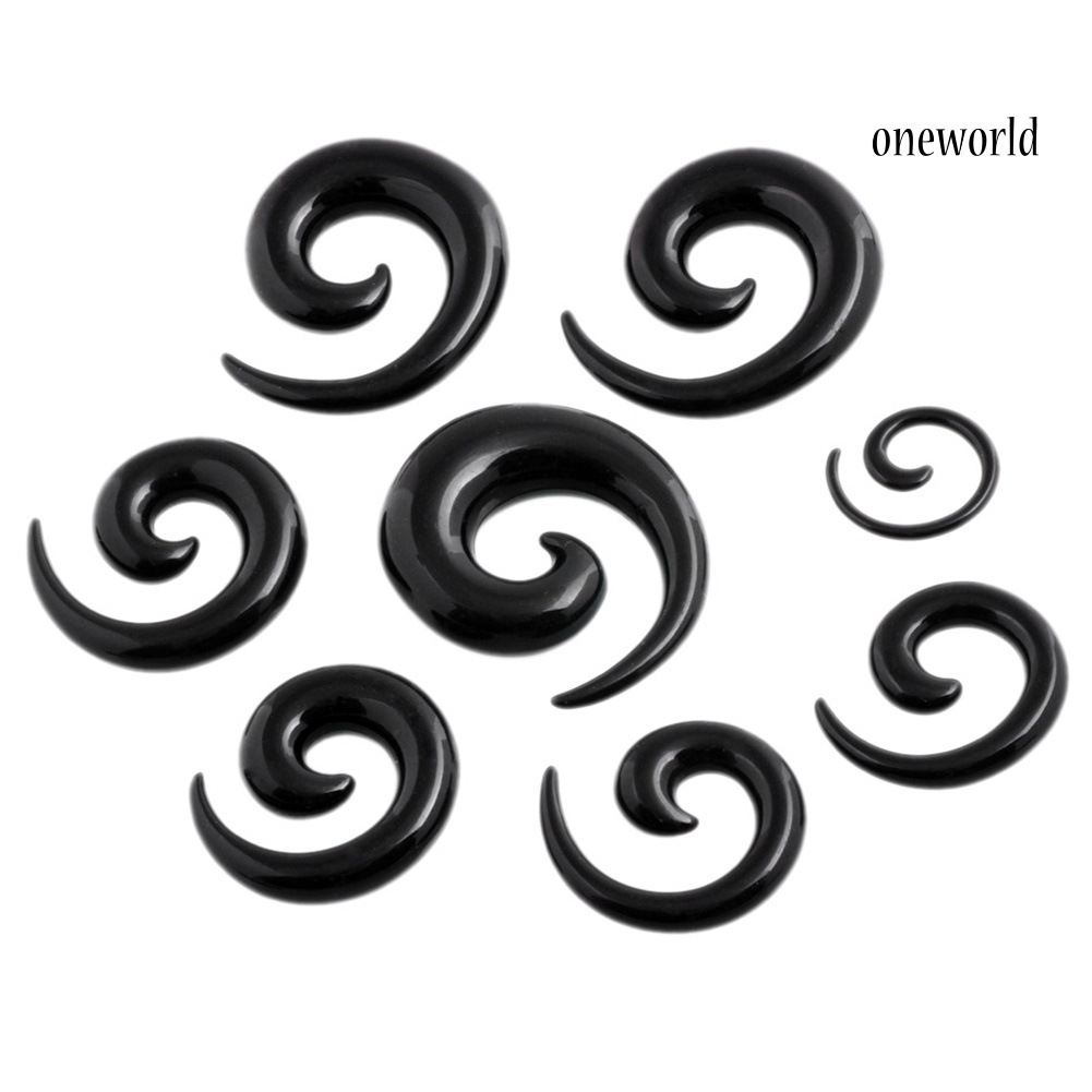 OW@ 54Pcs 1.6-10mm Acrylic Ear Stretching Piercing Taper Expandable Plugs Jewelry