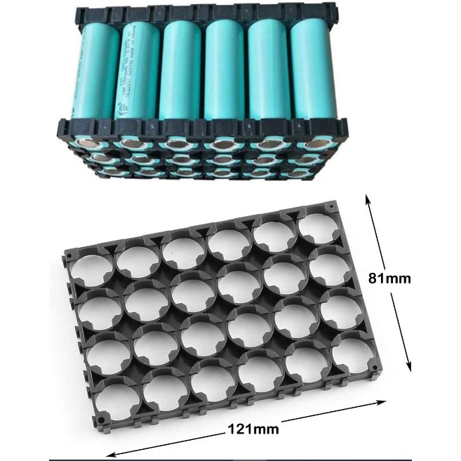 Bracket Braket Holder Baterai Batre 18650 3x6 6x3 Slot Sambungan Lubang Grid Slot Dudukan Spacer Case