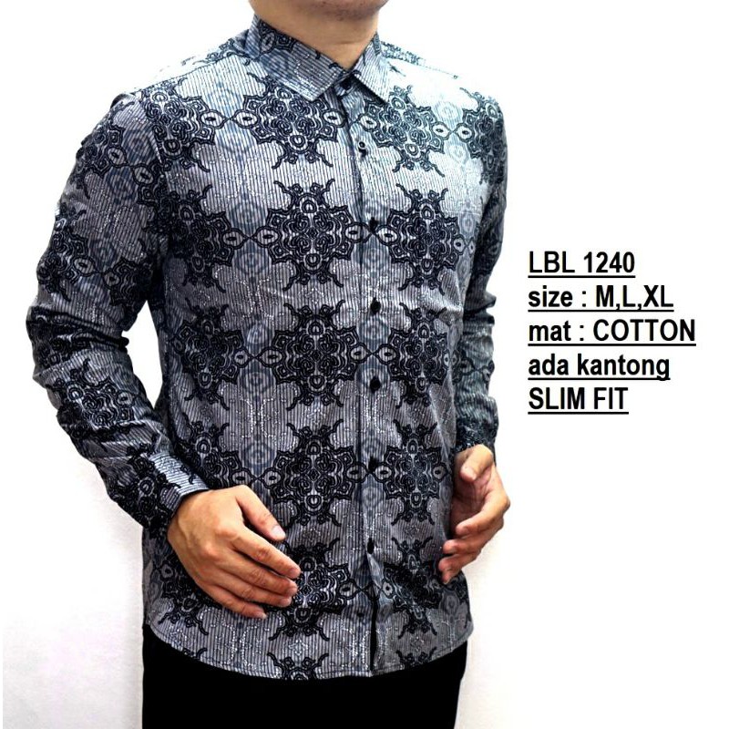 BAJU KEMEJA BATIK PRIA SLIM FIT MODERN LENGAN PANJANG SLIMFIT CB343 BAJU MODERN MEWAH SLIMFIT SLIM FIT BY PENDEK JAKARTA PLATINUM