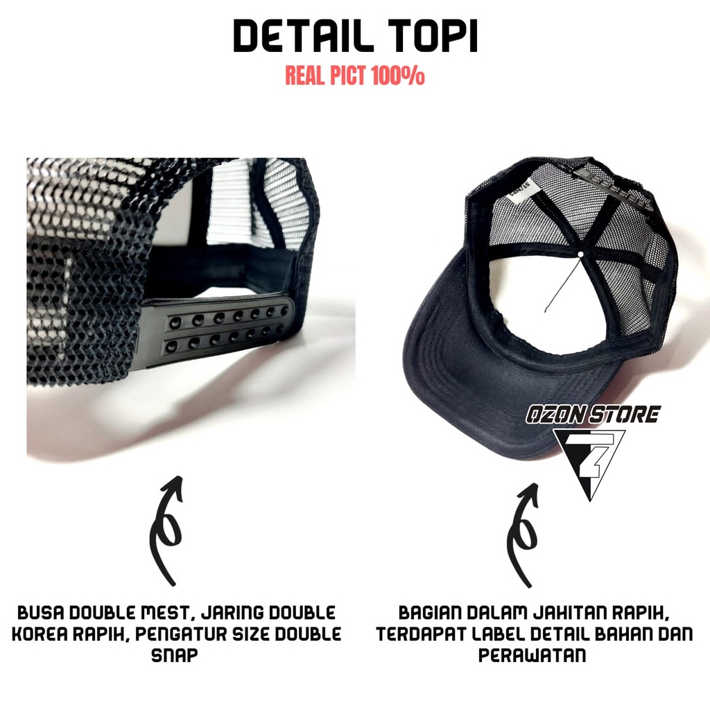 Topi trucker jaring distro Polos custom Karakter Game Freefire pria wanita Topi Anak &amp; Dewasa