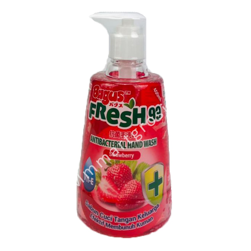 Bagus Fresh 99 / Antibacterial Hand Wash / Sabun Cuci Tangan Aroma Stroberi / 400ml