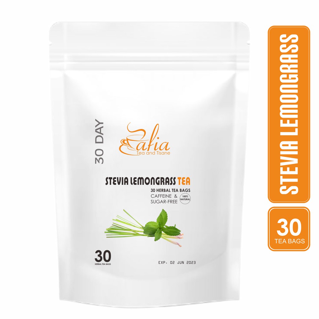 

Stevia Lemongrass Tea : Teh Daun Stevia Plus Sereh (Isi: 30 tea Bag)