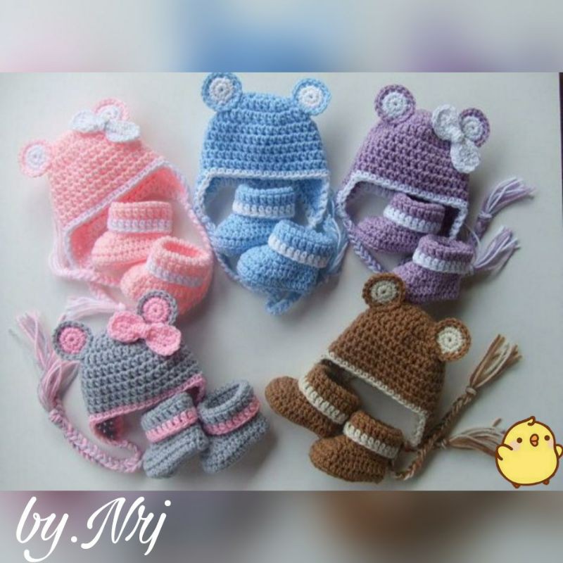 BEAR KOSTUM / KOSTUM BEAR / KOSTUM BERUANG / KOSTUM FOTO BAYI / TOPI RAJUT BAYI / TOPI BAYI