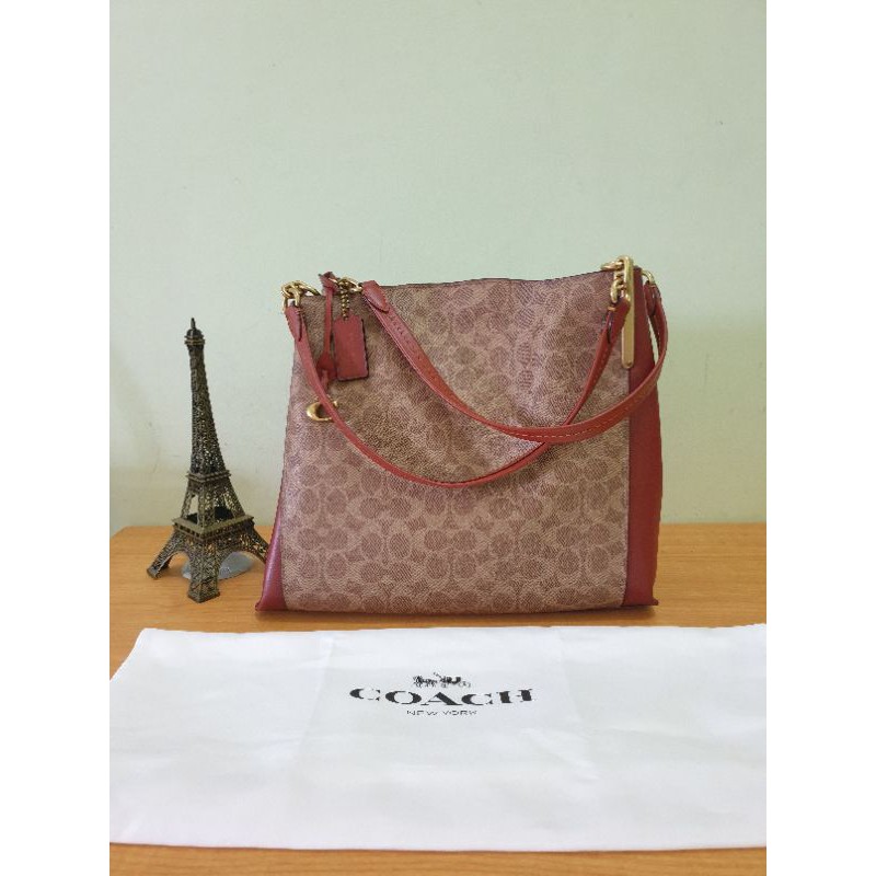 coach dalton 31 tan/rush butik (sold out)