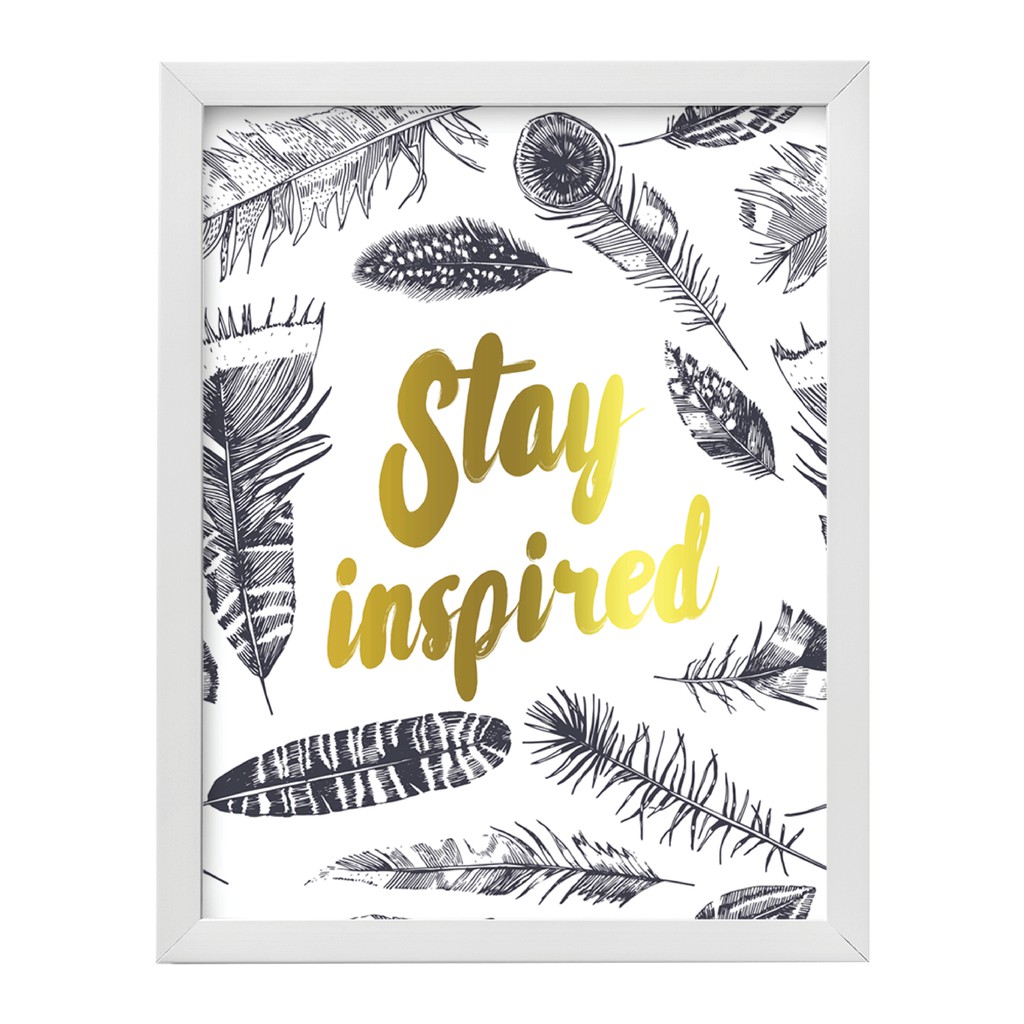 

JYSK Hiasan Dinding Wall Decoration Stay Inspired 28X35.5 Grey