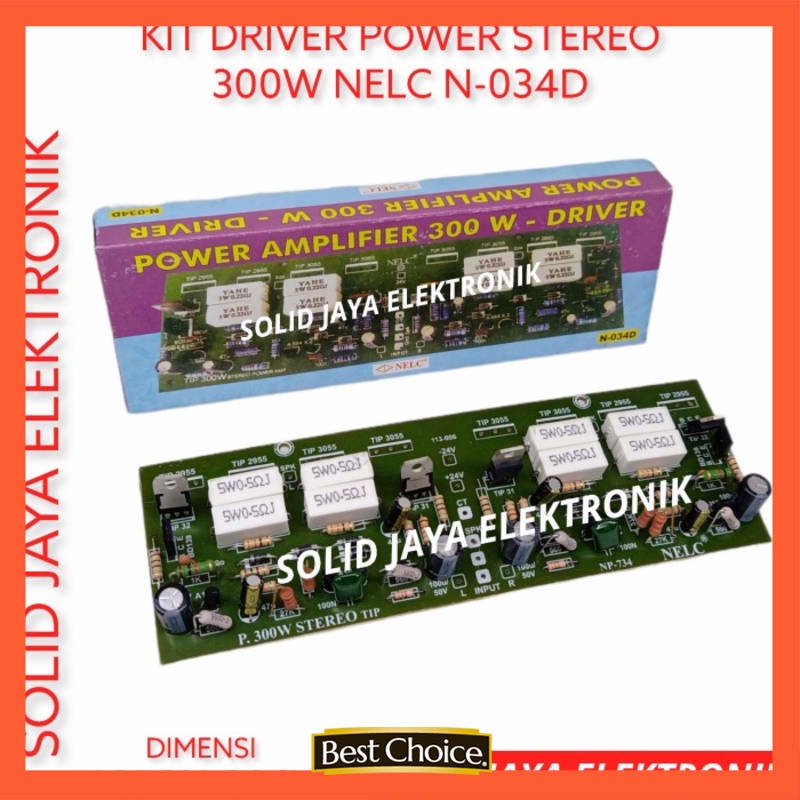 KIT DRIVER POWER STEREO 300W AMPLIFIER AMPLI 300 W AUDIO NELC N-034D