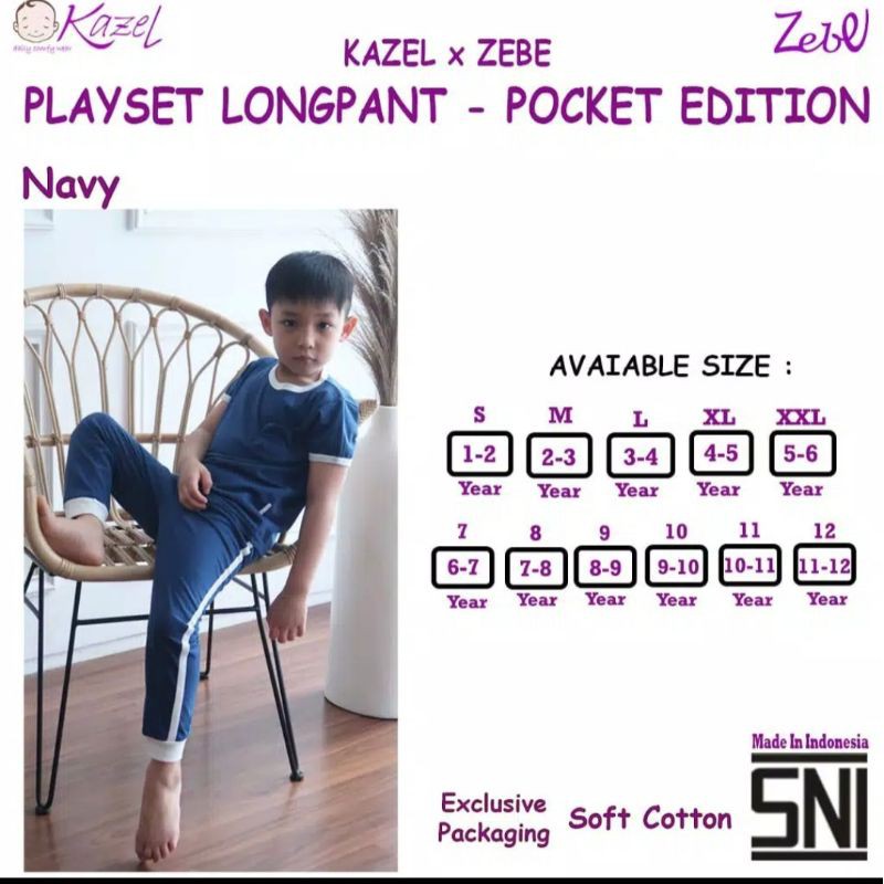 Kazel piyama Playset longpant Pocket Edition part 2/ Zebe Playset Longpant