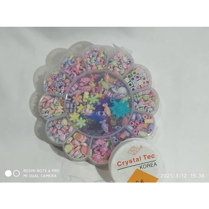 

Manik Mainan Edukasi / Paket Manik Gelang Kalung Perhiasan / Box Bunga