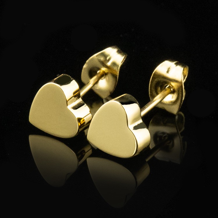 SALE Anting Titanium Love Asli Wanita Fashion Anti Karat Murah AA020 motif hati simpel