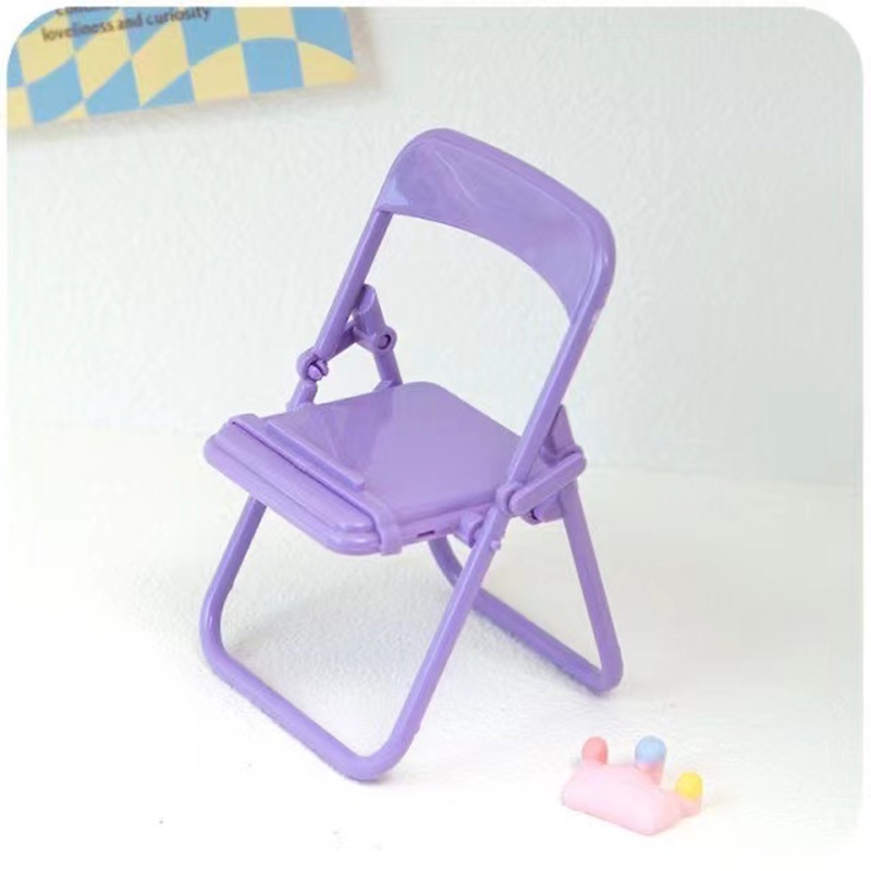 【AC013】Skyhigh Folding Holder Miniatur Kursi Stand Holder HP/Varian Kursi Lipat/Untuk Dekor Packing Plastik