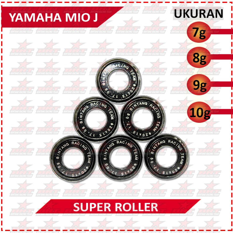SUPER ROLLER BLACK DIAMOND BRT YAMAHA MIO J (7,8,9,10 GRAM)