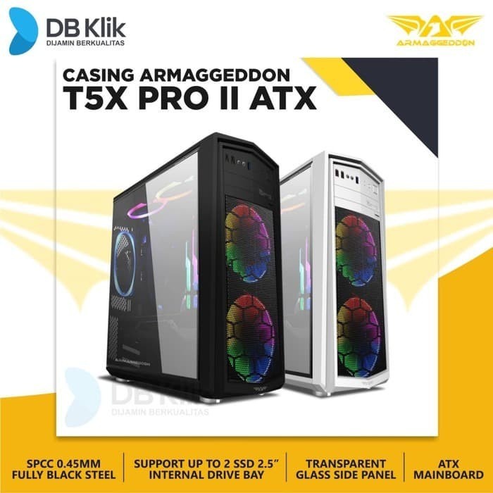 Casing Armaggeddon T5X Pro II ATX - Putih - Loose Pack