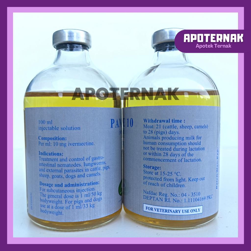 PANMECTINE 10 100 ml | Obat Gudik Scabies Gatal Anti Parasit Sapi Kambing Domba Kelinci Kucing | Panmectin Pantex Holland