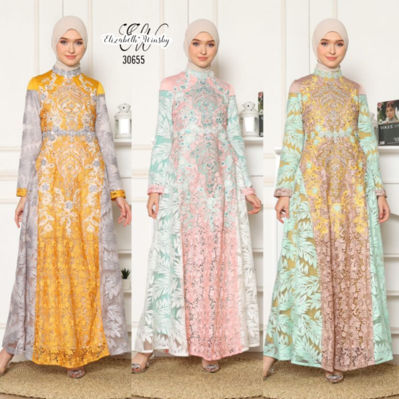 [NEW ARRIVAL] ELIZABETH WINSBY GAMIS MUSLIM FASHION GAMIS MUSLIM PESTA BAJU MUSLIM BRUKAT GAMIS PEST
