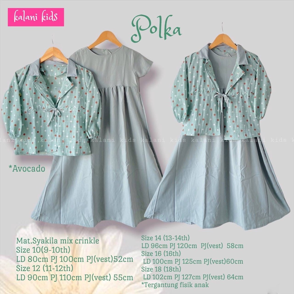 Polka set anak by kalani kids