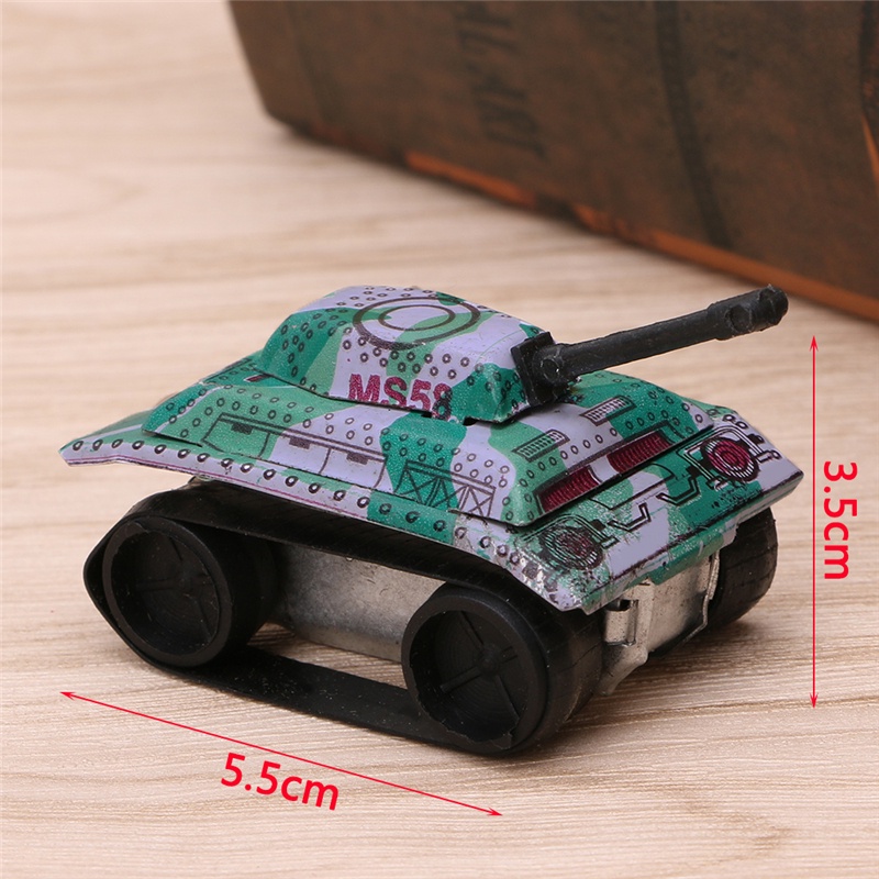 Mary Kids Anak Vintage Tin Toys Friction for Tank Hadiah Mainan Jarum Jam Modern