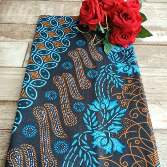 kain batik motif seno biru halus Terbaru Terlaris