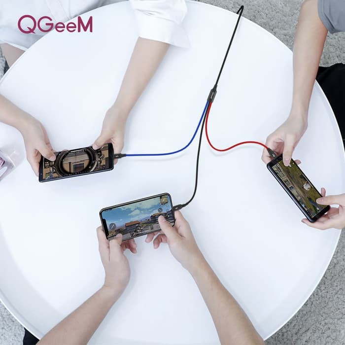 QGeeM 3in1 Kabel Data Micro USB, Type C &amp; Lightning Cable Premium