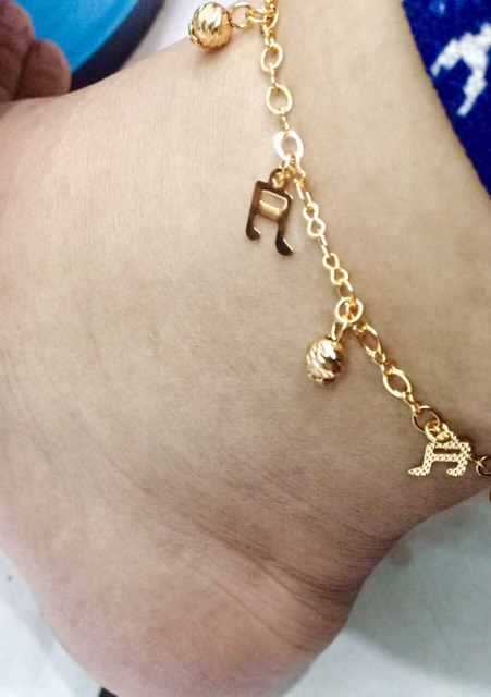 Gelang kaki jurai jurai gelang kaki wanita lapis emas xuping