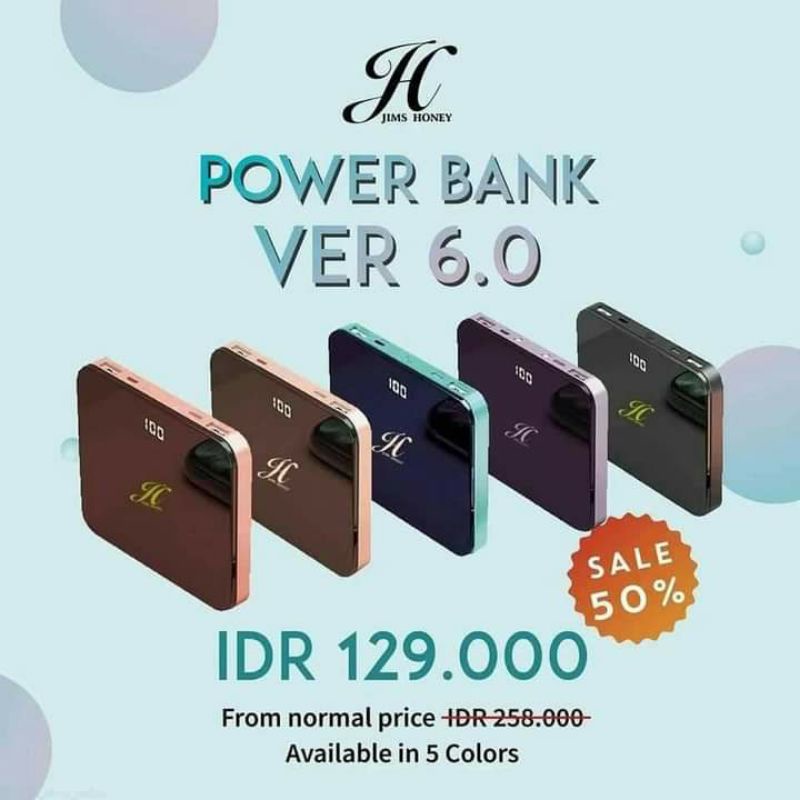 POWERBANK 10.000 MAH PB VER.6 JIMS HONEY PB MURAH MALANG