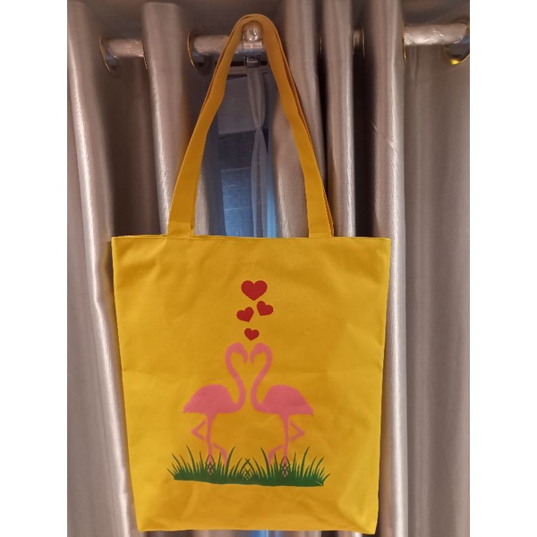 Totebag SemiCanvas Flamingo