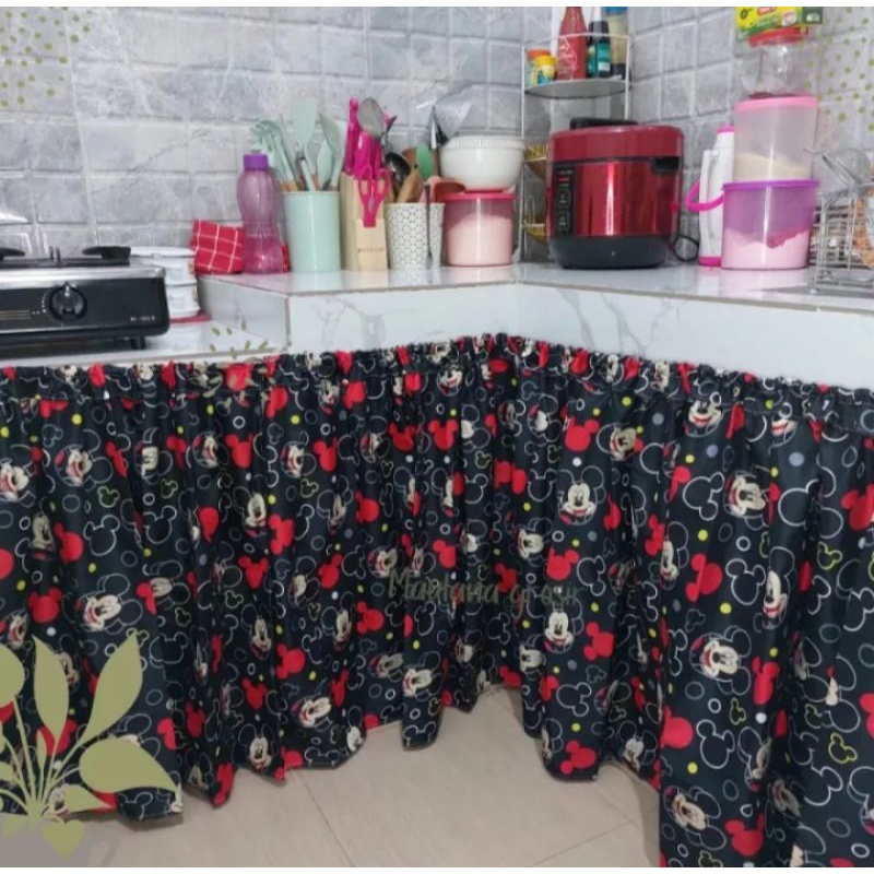 Gratis Ongkir-Gorden penutup kolong dapur uk L 100 cm x T 75 cm