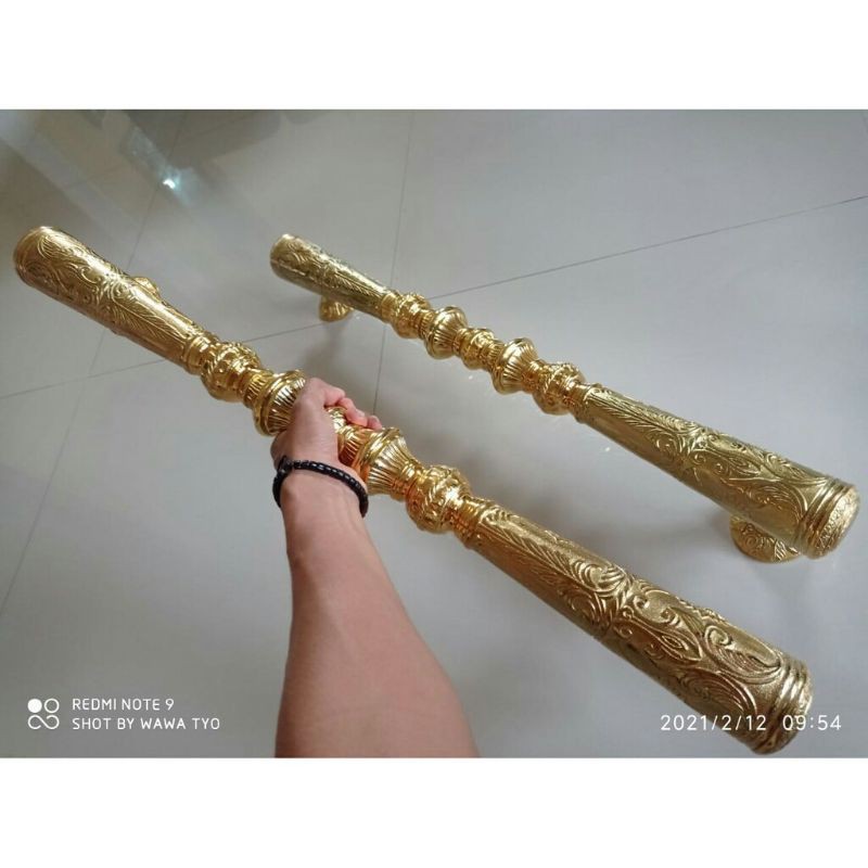 Handle Pintu Rumah Kuningan Antik 77cm Handle Pintu Rumah Mewah