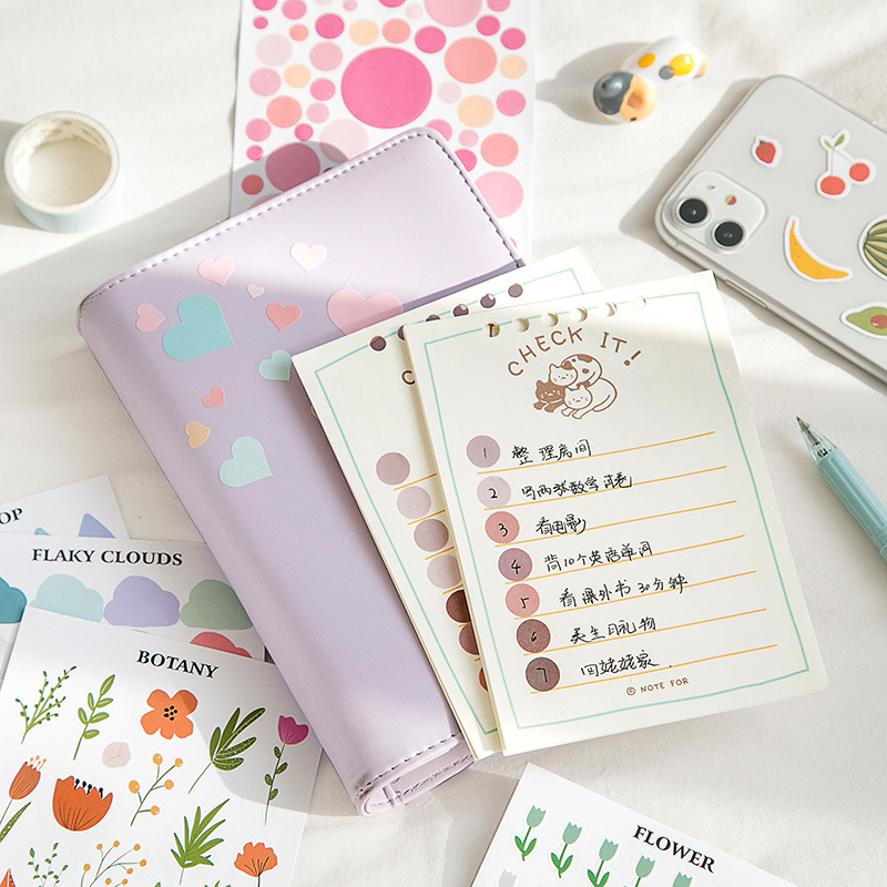 imoda 1lembar Stiker Berwarna-warni Lucu Diary Jurnal Alat Tulis Serpihan Scrapbooking DIY Dekorasi-1