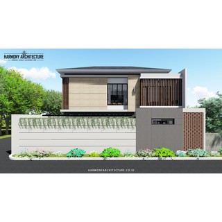 Desain Rumah Modern Minimalis 2 Lantai (Lahan 10 x 14) Hook | Shopee