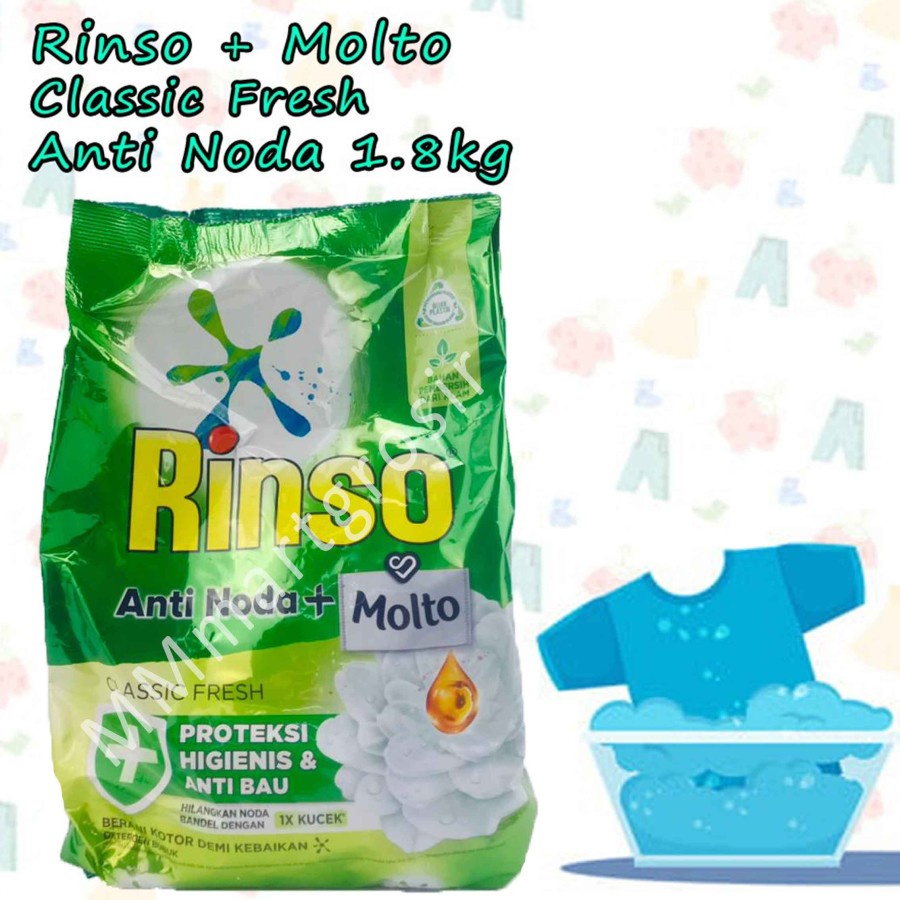 Anti Noda *Rinso + Molto * Classic Fresh *1.8kg