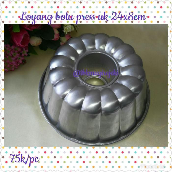 Loyang Kue / Loyang Press Bolu Tinggi Uk 24Cm - Loyang Marmer - Loyang Cake